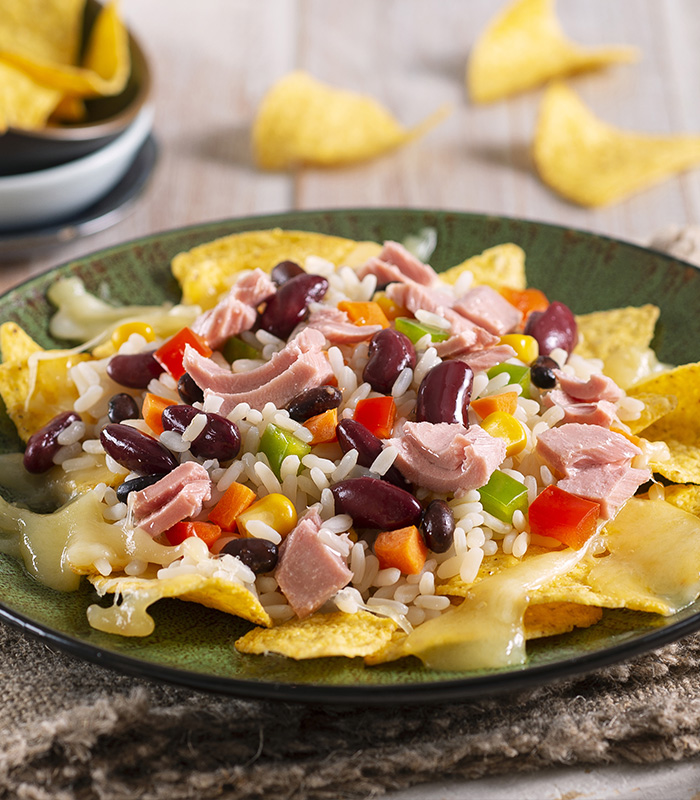 Insalatissime Piccantina con nachos filanti