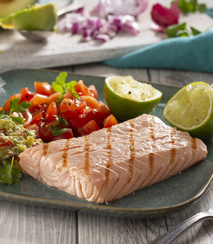 Salmone con salsa di avocado