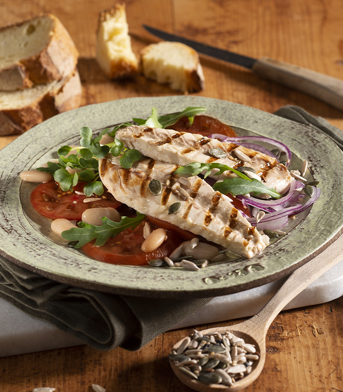 Sgombro grigliato con insalata rustica