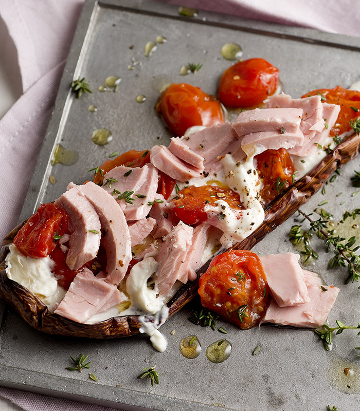 Tonno con melanzane abbrustolite al profumo di timo